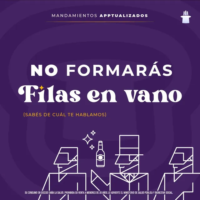 No formarás filas en vano